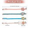 4Pcs 4 Colors Polyester Dog Flower Ties with Adjustable Collar AJEW-GL0002-59-2