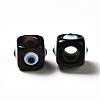 Resin Evil Eye European Beads RESI-A021-04-3