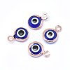 Handmade Evil Eye Lampwork Charms KK-F764-13RG-04-1