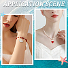 20Pcs 5 Colors Clam Shell & Glass Seed Beaded Pendants FIND-BBC0004-23-4