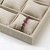 Wood Covered with Hemp Jewelry Bracelet Displays BDIS-G003-02-2
