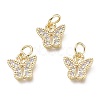 Brass Micro Pave Clear Cubic Zirconia Pendants LS-KK-P188-N01-G-1