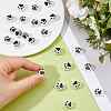 24Pcs Silver Color Plated Alloy Enamel European Beads ENAM-DC0002-23-3