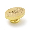 Golden Tone Wax Seal Brass Stamp Head AJEW-G056-03C-3