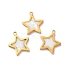 Ion Plating(IP) Hand Polished 304 Stainless Steel Star Charms STAS-A080-11G-1