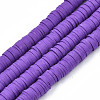 Handmade Polymer Clay Beads Strands CLAY-R089-6mm-013-1