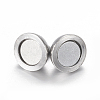 Tarnish Resistant 304 Stainless Steel Magnetic Clasps with Loops STAS-K006-5.5mm-04C-3