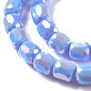 Electroplate Opaque Glass Beads GLAA-F108-10A-03-1