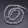 Faceted(64 Facets) Natural Quartz Crystal Round Beads Strands G-L411-34-6mm-2