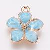 Zinc Alloy Enamel Pendants PALLOY-I124-10G-E-3