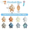 80Pcs 8 Colors Electroplate Glass Beads EGLA-YW0005-39-2
