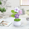 1Pc Hand Knitted Potted Plants Crochet Flower DJEW-SC0001-15A-7
