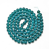 Baking Paint Glass Beads Strands X-DGLA-Q023-8mm-DB15-2