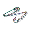 Ion Plating(IP) 304 Stainless Steel Safety Pins Brooch Findings STAS-I673-06MC-2