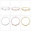 Adjustable Brass Bangles Making BJEW-BC0002-03-5