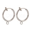 316 Surgical Stainless Steel Clip-on Hoop Earrings STAS-S101-15mm-01P-1