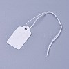 White Rectangle Jewelry Price Tags X-TOOL-C003-02-2