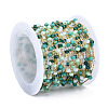 Glass Faceted Round Beaded Chains CHS-N003-07-2
