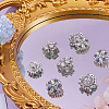 Gorgecraft 8Pcs 2 Style Alloy Rhinestone Snap Buttons DIY-GF0007-69-4