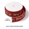 1 Roll Christmas Printed Polyester Grosgrain Ribbons OCOR-YW0001-05D-3