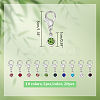 20Pcs 10 Colors Alloy Glass Pendant Stitch Markers HJEW-NB00036-2