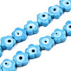 Handmade Evil Eye Lampwork Beads Strands LAMP-N029-008B-1