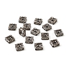 Brass Rhinestone Spacer Beads RB-A013-6x6-01B-NF-3