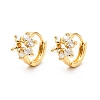 Flower Brass Hoop Earrings EJEW-S256-01A-G-4