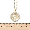 Brass Micro Pave Clear Cubic Zirconia Tree of Life Pendants NJEW-H066-01G-G-3