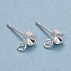 304 Stainless Steel Stud Earring Findings STAS-H410-04S-A-4
