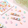 Letter Opaque Resin Cabochons CRES-CJZ0001-02-5