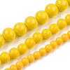 Opaque Solid Color Glass Beads Strands GLAA-T032-P4mm-08-4