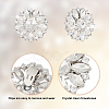 AHADEMAKER 4Pcs 2 Style Detachable Alloy Crystal Rhinestone Shoe Buckle Clips FIND-GA0002-15-4