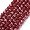 Faceted(32 Facets) Glass Beads Strands EGLA-J042-6mm-24-1