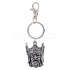 Viking One-eyed General Zinc Alloy Pendant Keychain KEYC-WH0004-96AS-1