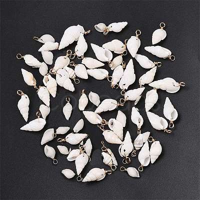 80Pcs 3 Styles Spiral Shell Pendants FIND-SC0012-93-1