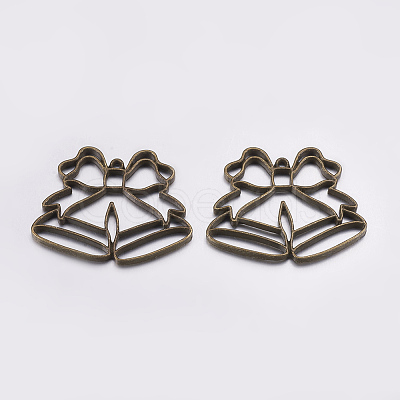 Tibetan Style Alloy Open Back Bezel Pendants PALLOY-L203-03AB-1
