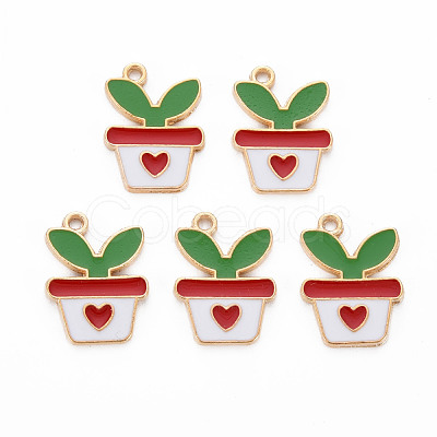 Alloy Enamel Pendants ENAM-S121-175B-RS-1