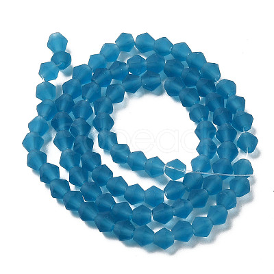 Imitate Austrian Crystal Frosted Glass Beads Strands GLAA-F029-TM3mm-B01-1