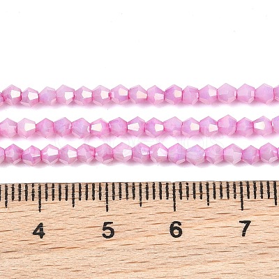 Electroplate Bicone Glass Beads Strands GL-T021-2.5x3mm-16-22-1