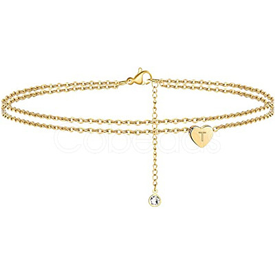 Heart Brass with Crystal Rhinestone Anklets FS-WGC43DA-11-1