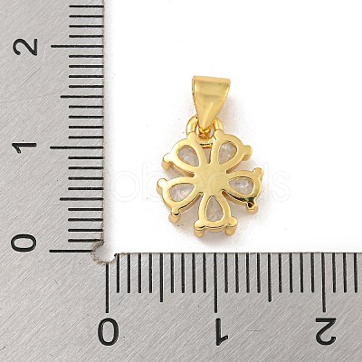 Rack Plating Brass Micro Pave Cubic Zirconia Pendants KK-G513-16G-1