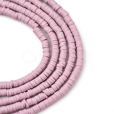 Handmade Polymer Clay Beads Strands CLAY-R089-4mm-Q087-1