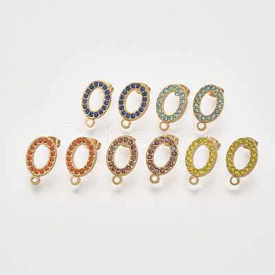 304 Stainless Steel Stud Earring Findings STAS-T052-03G-1