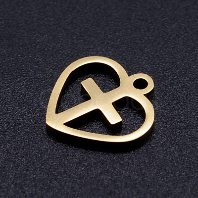 201 Stainless Steel Hollow Charms STAS-Q201-JN318-2-1