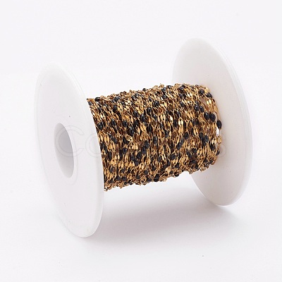 Ion Plating(IP) Handmade 304 Stainless Steel Chains CHS-G003-02G-09-1