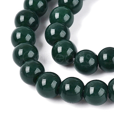 Opaque Solid Color Glass Beads Strands X-GLAA-T032-P6mm-24-1