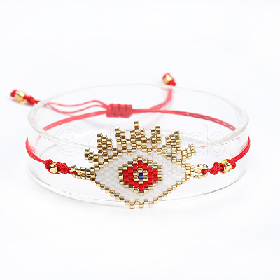 Bohemian Style Glass Seed Beaded Link Bracelets PJ0683-1-1