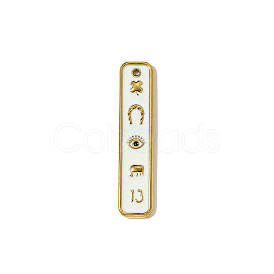 304 Stainless Steel Enamel Pendants STAS-OY010-21G-1