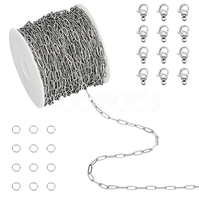 316L Surgical Stainless Steel Chains DIY-UN0006-35B-1